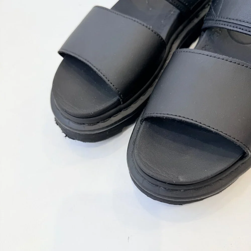 Dr. Martens Blaire Hydro Leather Platform Sandals Women’s Size 7 Black - Picture 5 of 10